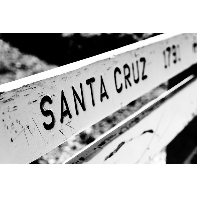 Ebern Designs Santa Cruz Bench On Canvas by Anthony Martinez Print